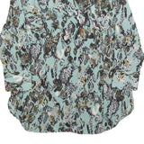 KAREN MILLEN Womens Blue Printed Blouse Long Sleeve Collared UK 8 Stylish