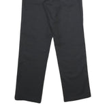 DICKIES Mens Polyester Blend Black Regular Straight Trousers W30 L30 Zip Closure