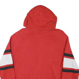 NIKE Mens Red & White Hooded Full Zip Hoodie M Sportswear Casual