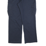 DICKIES Mens Cotton Blend Navy Regular Straight Leg Trousers W36 L32 Workwear