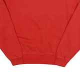 FILA Womens Red Crew Neck M Logo Sweatshirt Cotton Blend Casual Pullover