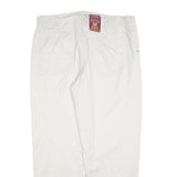 BIG STAR Mens Cotton Blend White Regular Fit Straight Leg Trousers W38 L30
