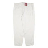 BIG STAR Mens Cotton Blend White Regular Fit Straight Leg Trousers W38 L30