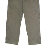 DICKIES Mens Cotton Beige Regular Fit Straight Trousers W38 L31 Workwear Button