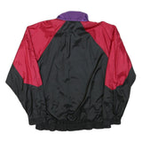 PUMA Womens Purple & Red & Black Jacket L Polyester Blend Colourblock Zip Long