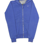 NIKE Mens Blue Full Zip Hoodie XS Cotton Blend Casual Sports Sweatshirt