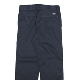 DICKIES Mens Cotton Blend Navy Regular Straight Trousers W30 L29 Workwear