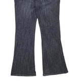 Womens Dark Blue Regular Flared Denim Jeans Cotton Blend W31 L30 Embellished