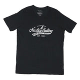 NAUTICA Mens Black XL Graphic T-Shirt Short Sleeve Crew Neck Cotton Blend