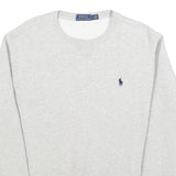 POLO RALPH LAUREN Mens Grey Crew Neck M Cotton Blend Sweatshirt Classic Logo