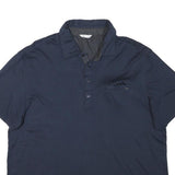 CALVIN KLEIN Mens Blue Polo Shirt L Cotton Blend Short Sleeve Pocket Basic