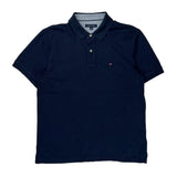 Tommy Hilfiger Polo Shirt - Large Navy Cotton
