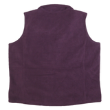 WOOLRICH Womens Purple Plain Polyester Pullover Jumper XL Fleece Vest
