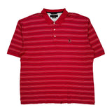 Tommy Hilfiger Striped Polo Shirt - 2XL Red Cotton