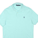 POLO RALPH LAUREN Mens Blue Short Sleeve Plain S Classic Cotton Polo Shirt