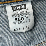 Levis 550 Jeans - 32W 32L Blue Cotton