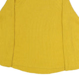 JIGSAW Womens Yellow Plain Jumper Roll Neck Basic Knit XS Cotton Blend Soft
