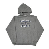 Edmonton Oilers Reebok Hoodie - Large Gray Cotton Blend