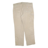 CARHARTT Mens Relaxed Fit Work Jeans Beige Cotton Blend W38 L32 Utility Pockets