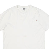 DICKIES Mens White Pocket T-Shirt XL Short Sleeve Crew Neck Casual Cotton Blend