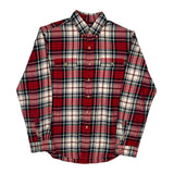 Ralph Lauren Checked Flannel Shirt - Large Red Cotton