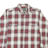 FIELD & STREAM Mens Red & White Check Shirt L Long Sleeve Cotton Blend Casual