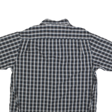 WRANGLER Mens Black & White Cotton Blend Check Shirt L Casual Short Sleeve Retro