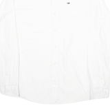 TOMMY HILFIGER Mens White Casual Shirt M Button Down Collar Long Sleeve Cotton