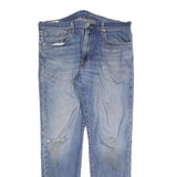 LEVI'S 502 Mens Jeans Blue Regular Straight Denim Medium W36 L34 Classic Fit Zip