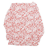 CREW CLOTHING Womens Red & White Floral Printed V-Neck Long Sleeve Top M