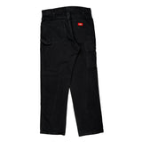 Dickies Double Knee Carpenter Trousers - 32W 30L Black Cotton