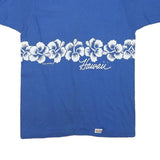 CRAZY SHIRT Mens Blue Hawaii T-Shirt M Short Sleeve Crew Neck Floral Print