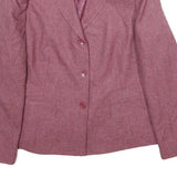 LE SUIT Womens Pink Jacket UK 14 Polyester Button Closure Classic Fit Tailored