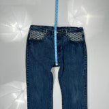 501 Levis Jeans - 36W 34L Blue Cotton
