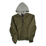 Unbranded Bomber Jacket - Large Green Polyester