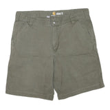 CARHARTT Mens Shorts Green Casual L W38 Relaxed Fit Workwear Cotton Blend