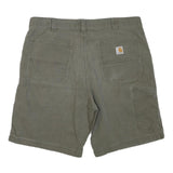 CARHARTT Mens Shorts Green Casual L W38 Relaxed Fit Workwear Cotton Blend