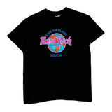 Boston Hard Rock Cafe Single Stitch T-Shirt - Large Black Cotton