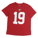 NIKE Mens Red San Francisco 49ers Graphic T-Shirt M Short Sleeve Crew Neck