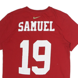 NIKE Mens Red San Francisco 49ers Graphic T-Shirt M Short Sleeve Crew Neck