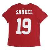 NIKE Mens Red San Francisco 49ers Graphic T-Shirt M Short Sleeve Crew Neck