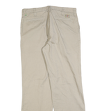 DICKIES Mens Cotton Blend Beige Regular Fit Straight Leg Trousers W36 L34