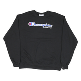 CHAMPION Mens Black Santa Cruz Crew Neck XL Cotton Blend Pullover Sweatshirt