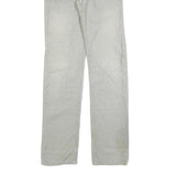LEVI'S Womens Cotton Blend White Regular Straight Trousers W27 L34 Button