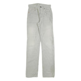 LEVI'S Womens Cotton Blend White Regular Straight Trousers W27 L34 Button