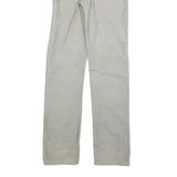 LEVI'S Womens Cotton Blend White Regular Straight Trousers W27 L34 Button