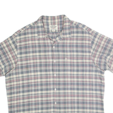 RALPH LAUREN POLO JEANS COMPANY Mens Blue & Pink Check Shirt XL Classic Short
