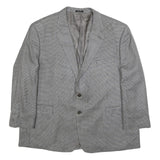 LAUREN RALPH LAUREN Mens Grey & Black Tailored Silk Blend Classic Jacket 2XL