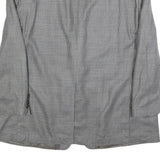 LAUREN RALPH LAUREN Mens Grey & Black Tailored Silk Blend Classic Jacket 2XL