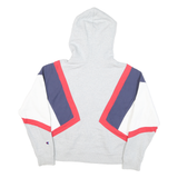 CHAMPION Mens Grey Navy & Red Full Zip Hoodie M Colourblock Casual Sportswear